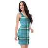 Tartan Aqua Blue Plaid Bodycon Dress-grizzshop