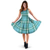 Tartan Aqua Blue Plaid Dress-grizzshop