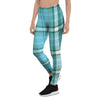 Tartan Aqua Blue Plaid Women's Leggings-grizzshop