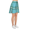 Tartan Aqua Blue Plaid Women's Skirt-grizzshop