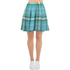 Tartan Aqua Blue Plaid Women's Skirt-grizzshop