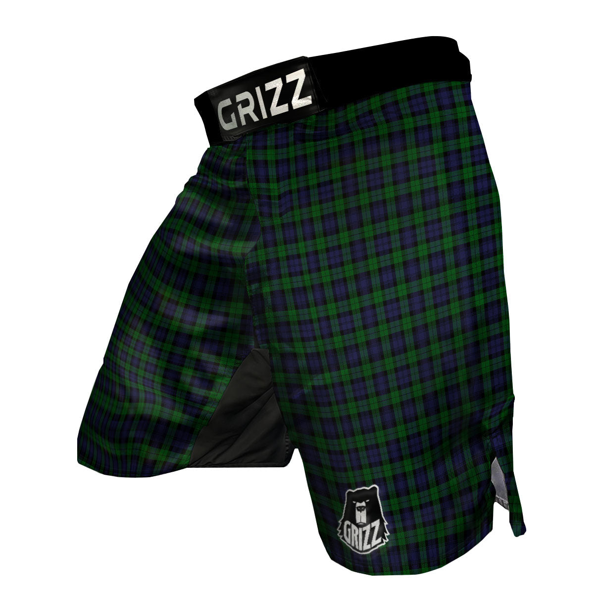 Tartan Black Watch Print Pattern MMA Shorts-grizzshop