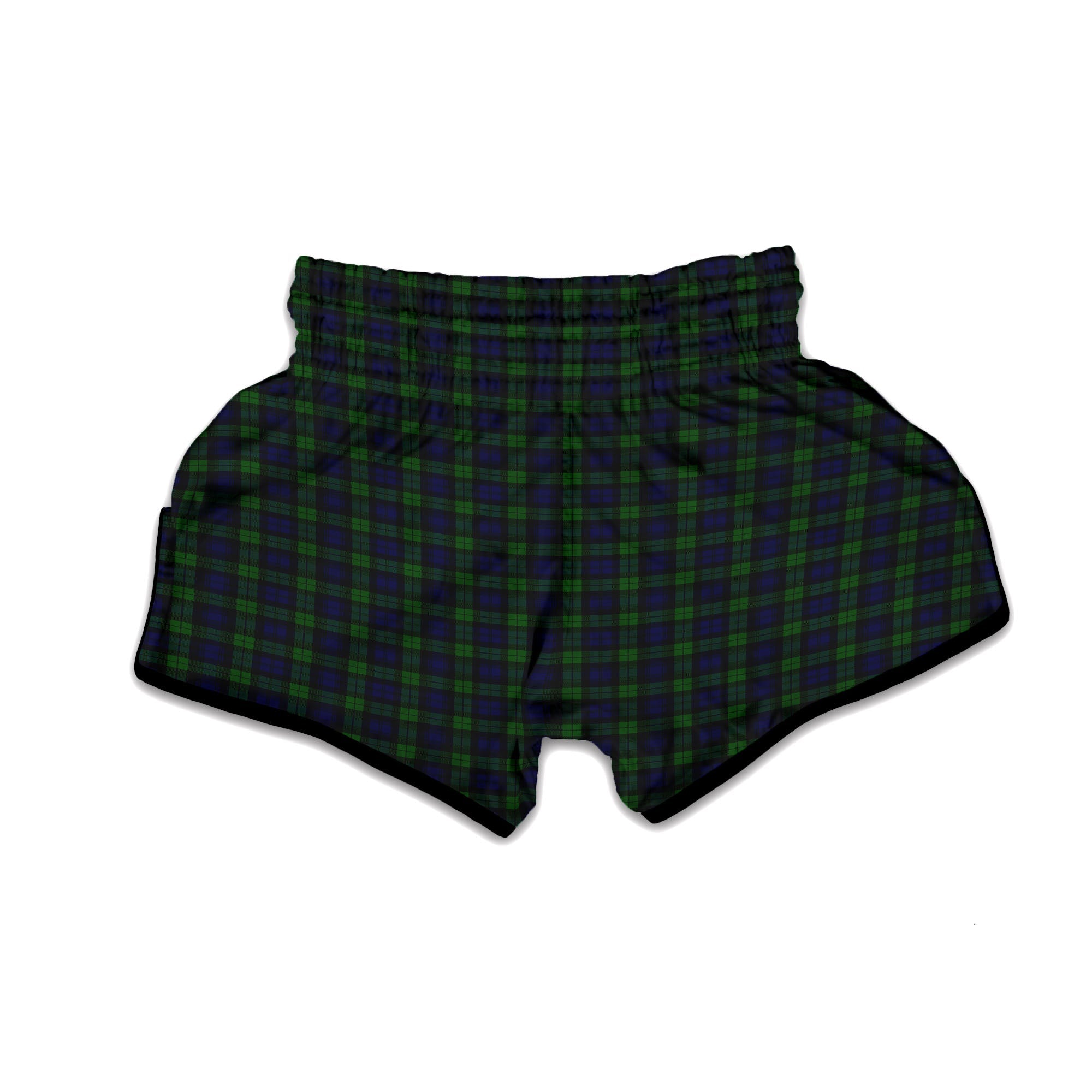 Tartan Black Watch Print Pattern Muay Thai Boxing Shorts-grizzshop