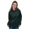 Tartan Black Watch Print Pattern Women's Hoodie-grizzshop