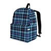 Tartan Blue Plaid Backpack-grizzshop