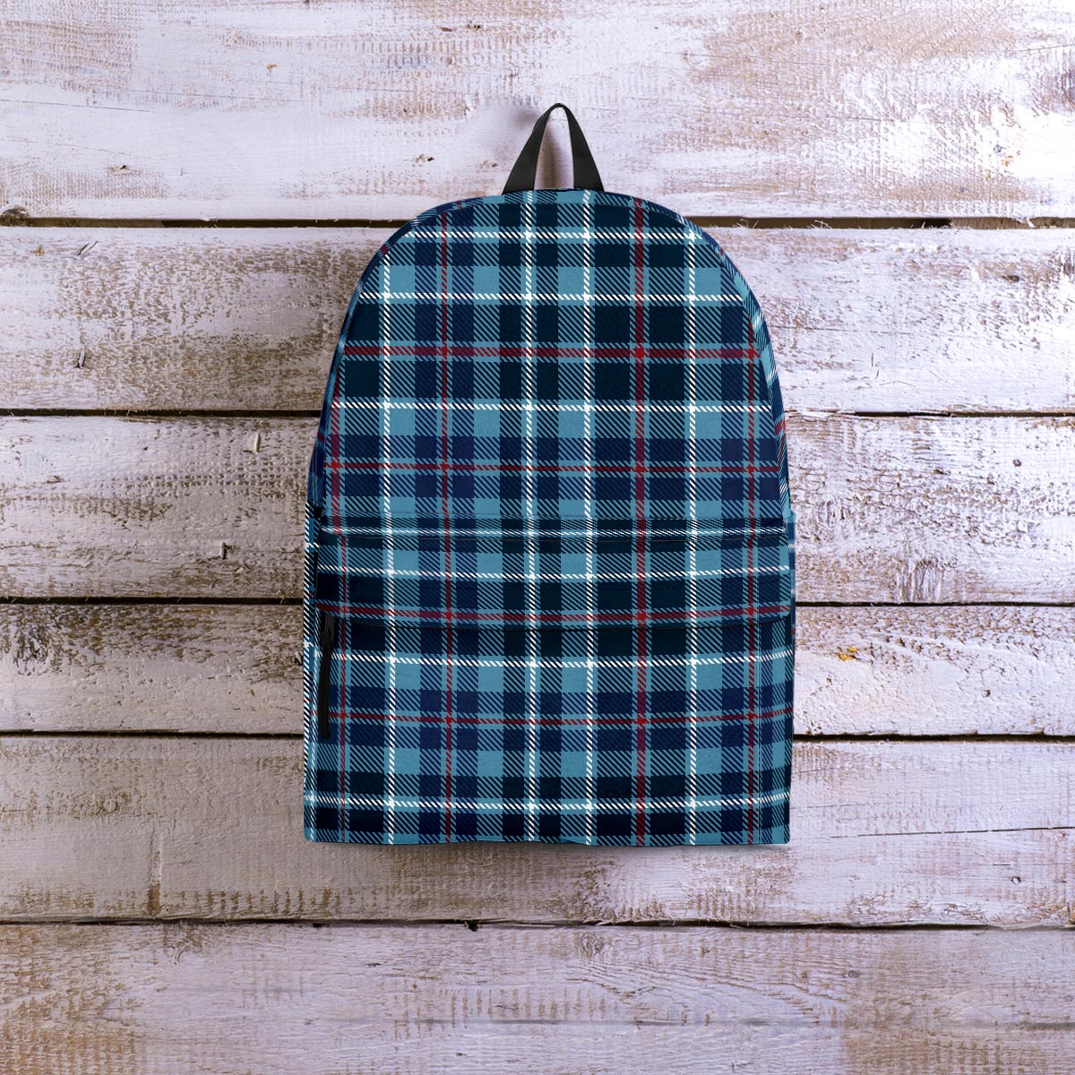 Tartan Blue Plaid Backpack-grizzshop