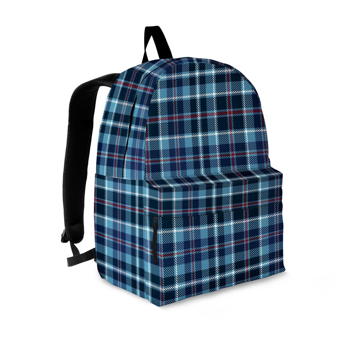 Tartan Blue Plaid Backpack-grizzshop