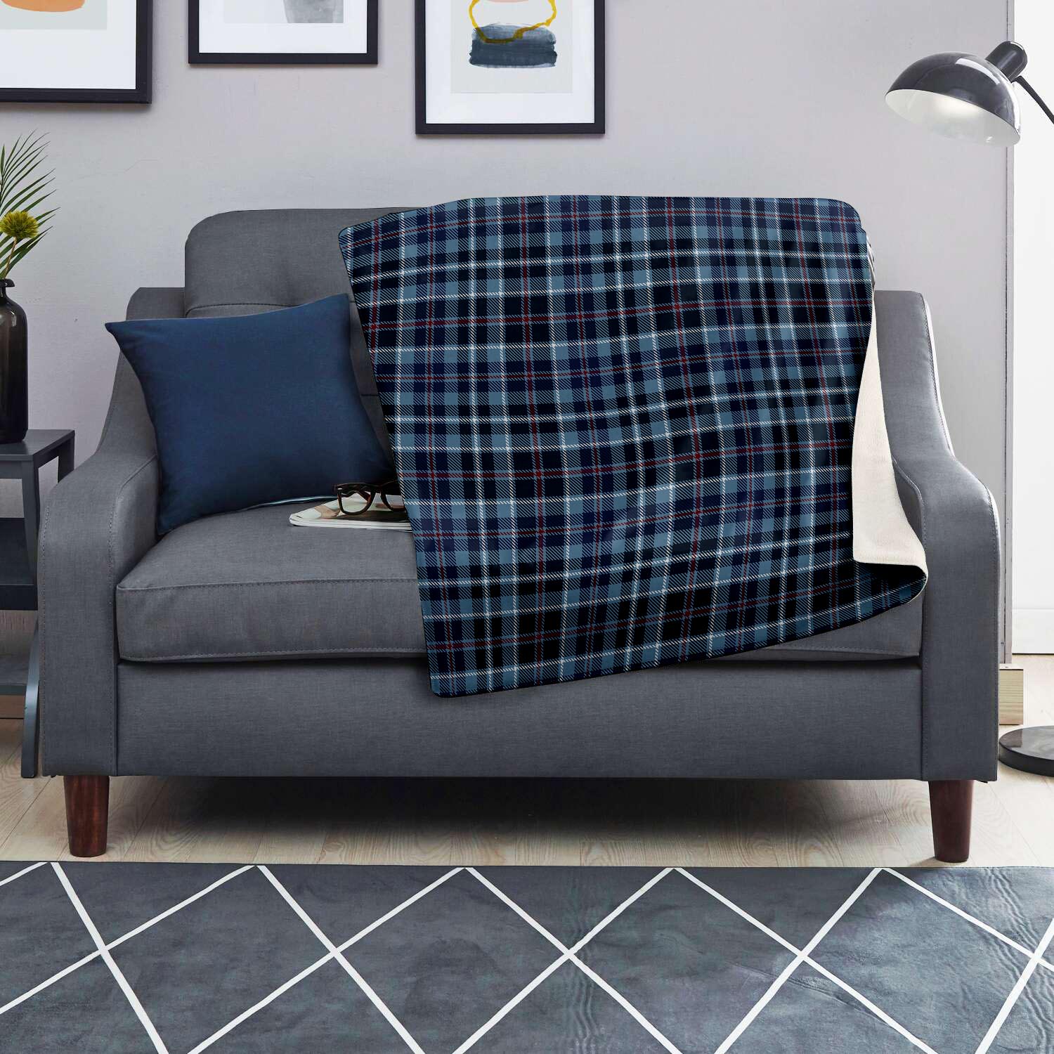 Tartan Blue Plaid Blanket-grizzshop