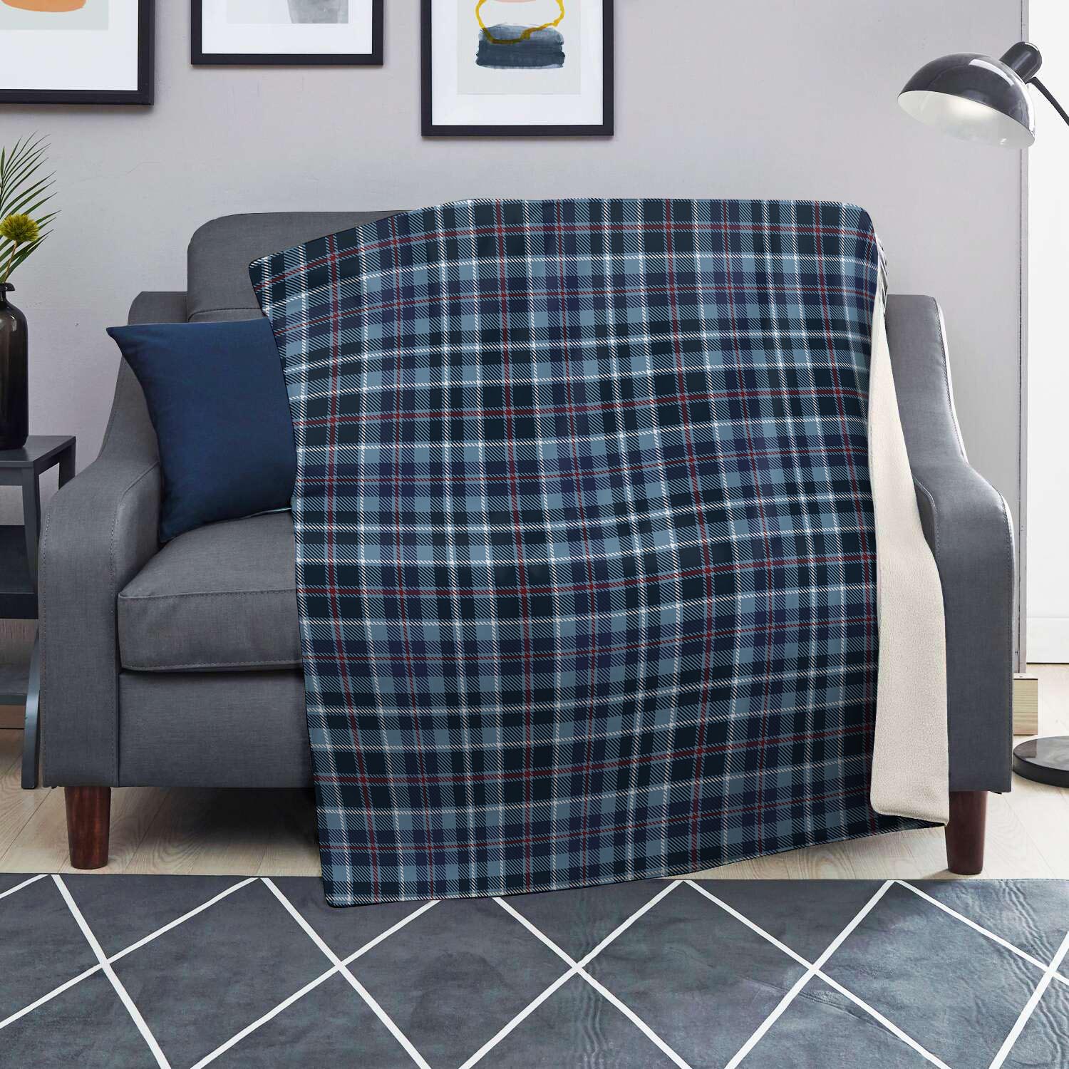 Tartan Blue Plaid Blanket-grizzshop