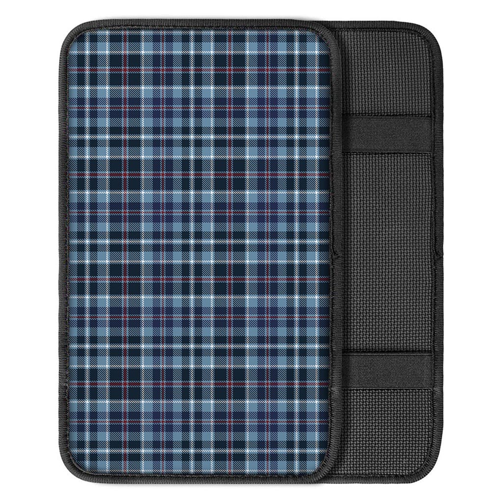 Tartan Blue Plaid Car Console Cover-grizzshop