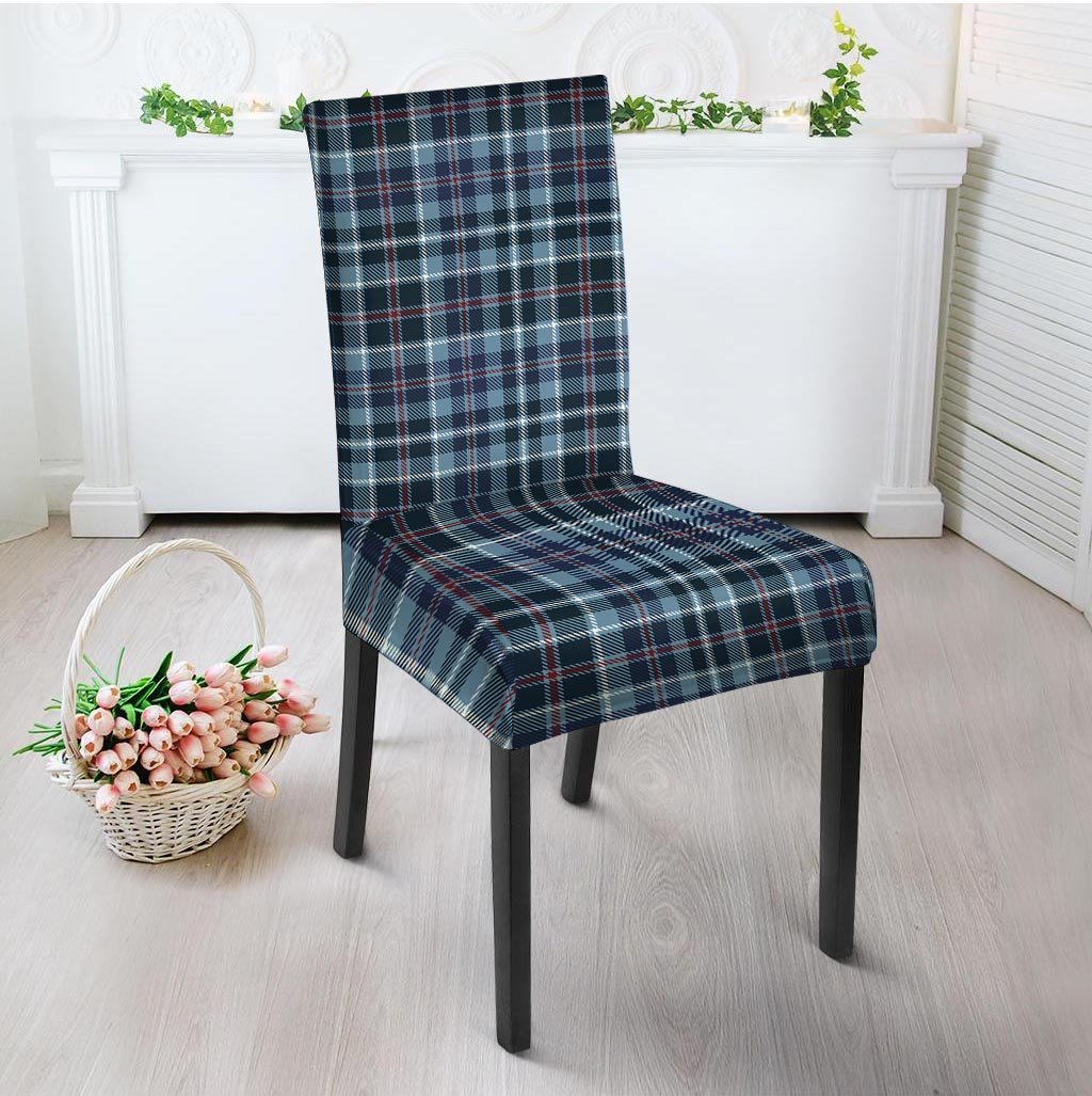 Tartan Blue Plaid Chair Cover-grizzshop