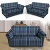 Tartan Blue Plaid Loveseat Cover-grizzshop