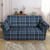 Tartan Blue Plaid Loveseat Cover-grizzshop