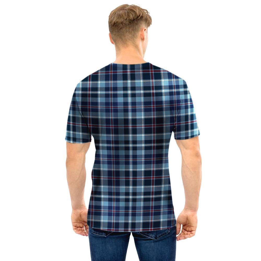 Tartan Blue Plaid Men T Shirt-grizzshop