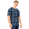 Tartan Blue Plaid Men T Shirt-grizzshop