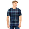 Tartan Blue Plaid Men T Shirt-grizzshop