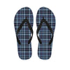 Tartan Blue Plaid Men's Flip Flops-grizzshop