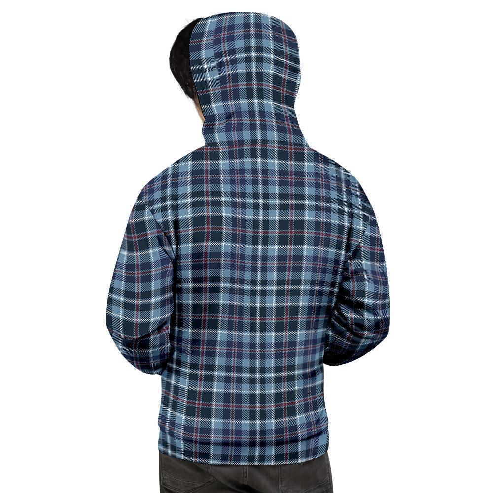 Tartan Blue Plaid Men's Hoodie-grizzshop