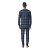 Tartan Blue Plaid Men's Pajamas-grizzshop