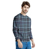 Tartan Blue Plaid Men's Sweatshirt-grizzshop