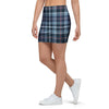 Tartan Blue Plaid Mini Skirt-grizzshop