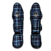 Tartan Blue Plaid Muay Thai Shin Guard-grizzshop