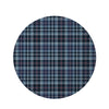 Tartan Blue Plaid Round Rug-grizzshop