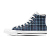 Tartan Blue Plaid Women's High Top Shoes-grizzshop