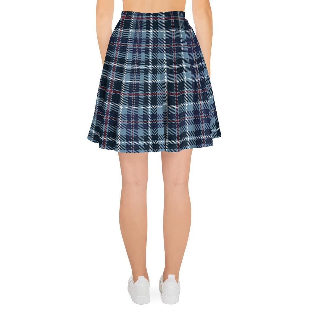 Tartan Blue Plaid Women's Skirt-grizzshop