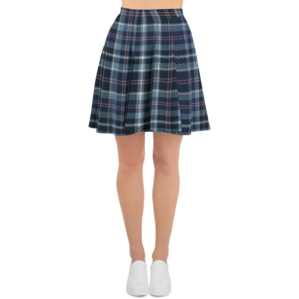 Tartan Blue Plaid Women's Skirt-grizzshop