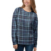 Tartan Blue Plaid Women's Sweatshirt-grizzshop