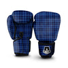 Tartan Blue Print Pattern Boxing Gloves-grizzshop