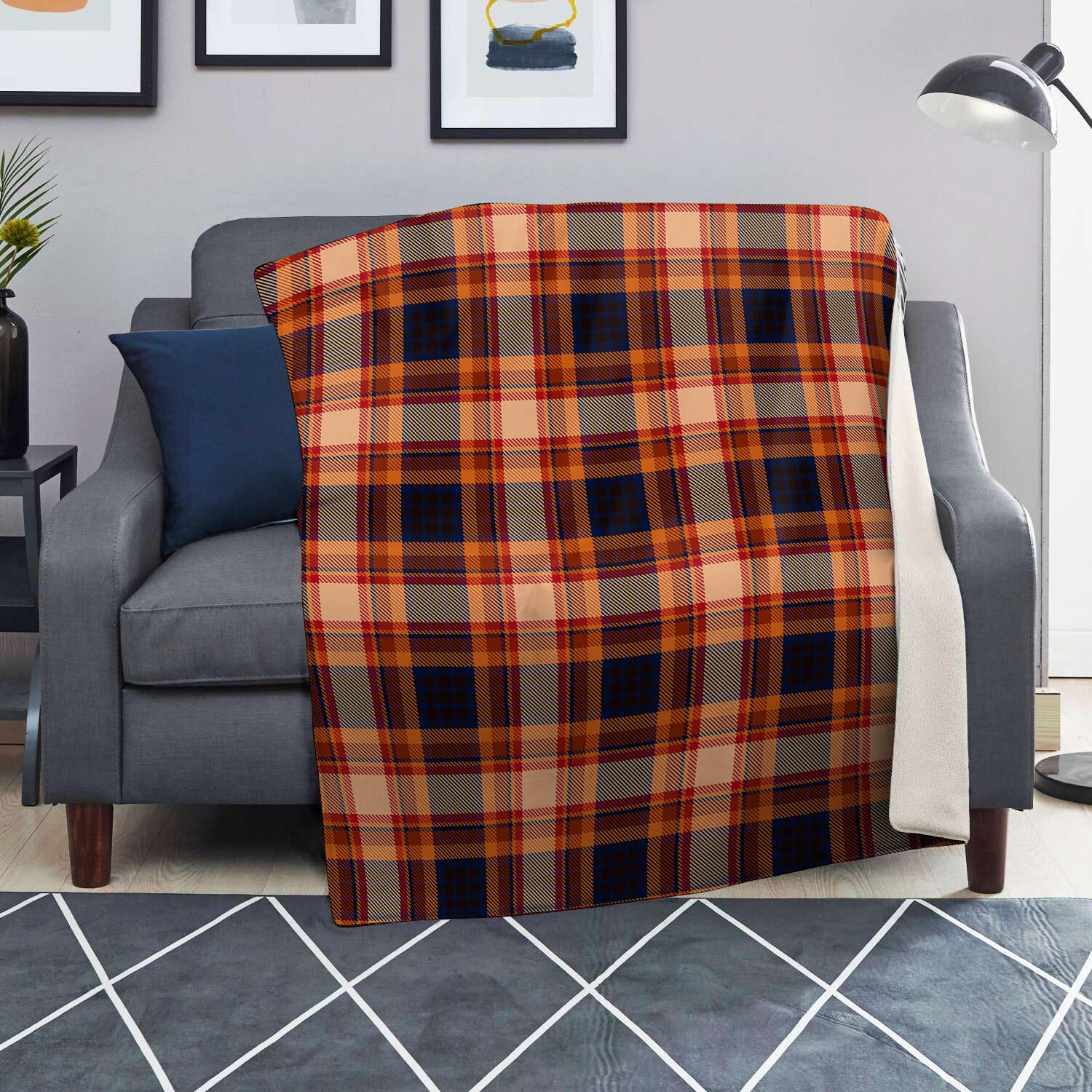 Tartan Brown Plaid Blanket-grizzshop