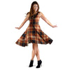 Tartan Brown Plaid Dress-grizzshop