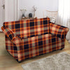 Tartan Brown Plaid Loveseat Cover-grizzshop