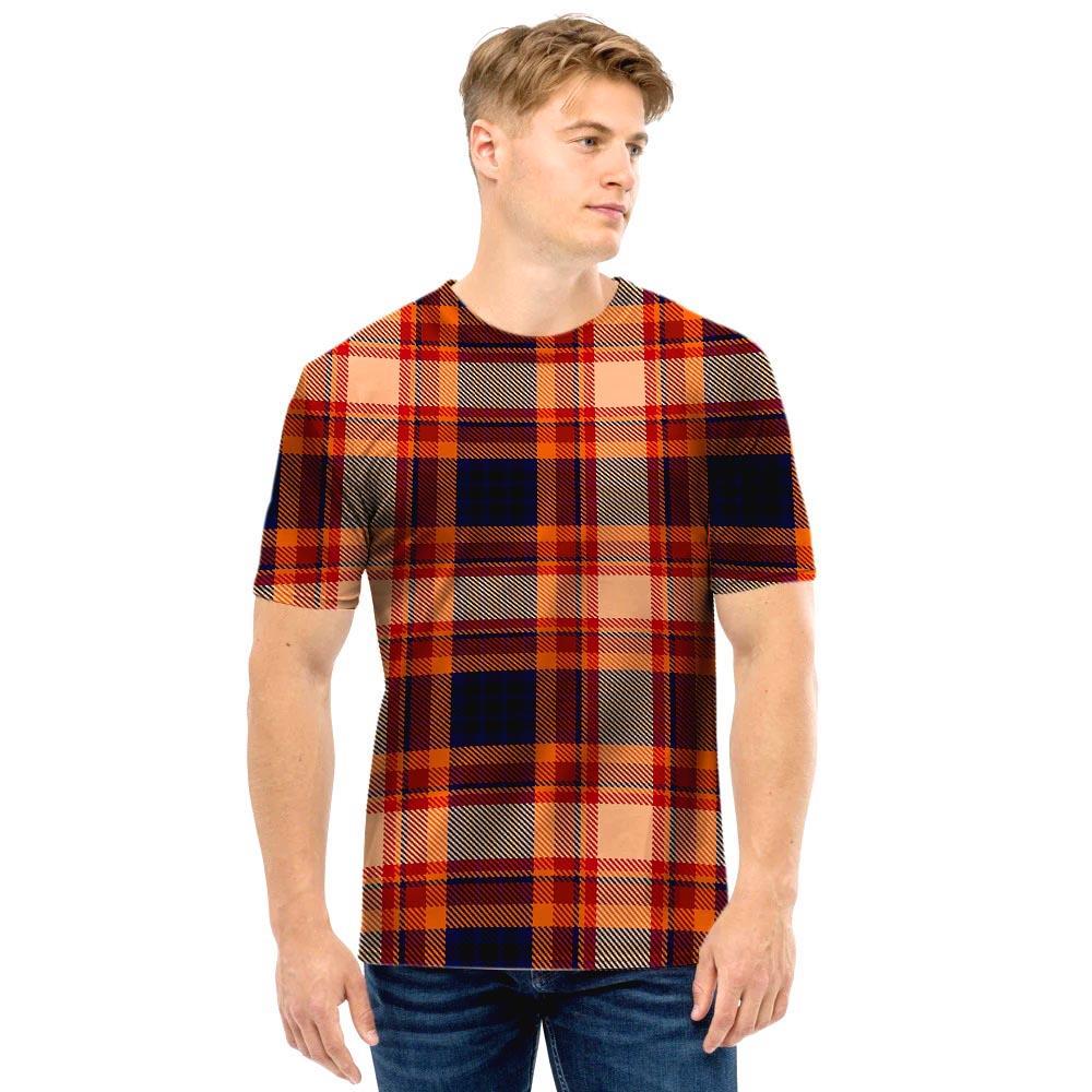 Tartan Brown Plaid Men T Shirt-grizzshop