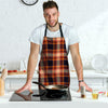 Tartan Brown Plaid Men's Apron-grizzshop