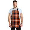 Tartan Brown Plaid Men's Apron-grizzshop