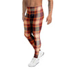 Tartan Brown Plaid Men's Leggings-grizzshop