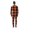 Tartan Brown Plaid Men's Pajamas-grizzshop