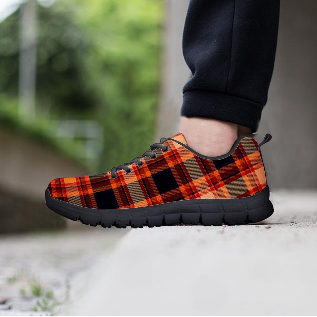 Tartan Brown Plaid Men's Sneakers-grizzshop