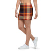 Tartan Brown Plaid Mini Skirt-grizzshop