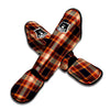 Tartan Brown Plaid Muay Thai Shin Guard-grizzshop