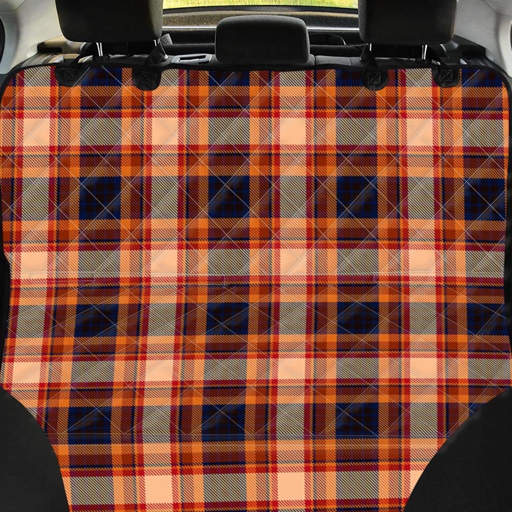 Tartan Brown Plaid Pet Car Seat Cover-grizzshop