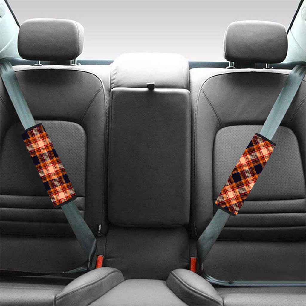 Tartan Brown Plaid Seat Belt Cover-grizzshop