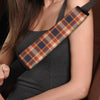 Tartan Brown Plaid Seat Belt Cover-grizzshop