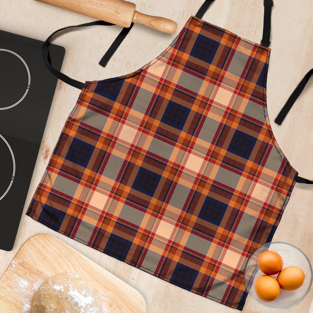 Tartan Brown Plaid Women's Apron-grizzshop