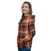 Tartan Brown Plaid Women's Hoodie-grizzshop