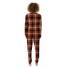 Tartan Brown Plaid Women's Pajamas-grizzshop