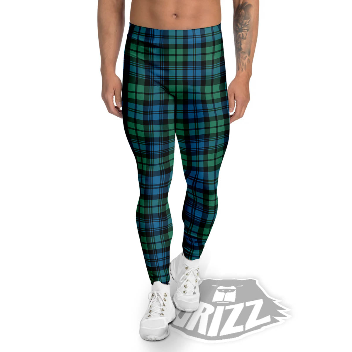 Tartan Clan Campbell Print Pattern Men's Leggings-grizzshop